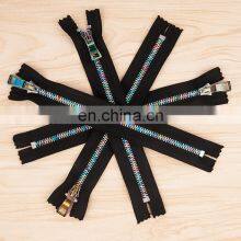 Rainbow Nylon Colored Resin Decorative Metal Rainbow Zipper Tape thumbnail-2