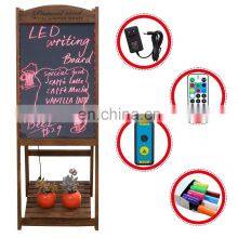 LED Glass Surface Wooden Blackboard thumbnail-1