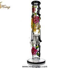 16inch Straight 3D Skull Design High Quanlity Bongs