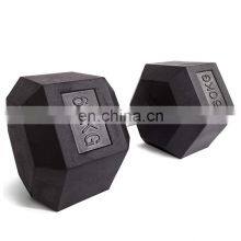Custom Gym Mancuernas Kurzhantel Equipment Weight Lifting Dumbbell Set Man Fitness Black Rubber Hex Dumbbell Sets thumbnail-3