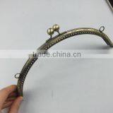 2014 NEW!Antique Brass DIY Metal Sewing Fashion Evening Bag Frame DIY Bag Accessories With Love Pattern