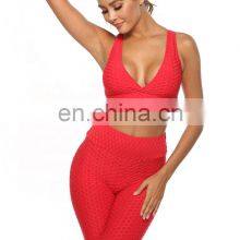 Sexy Women Sport Bra Yoga Sets Running Gym Yoga Padded Bra Fitness Tank Stretch Workout Tops and Lagging thumbnail-4