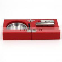 Made in China Red Lacquered Promotion Ashtray Wholesale Custom Made Wooden Cigar Ashtray thumbnail-2