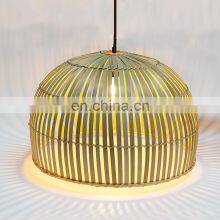 Chinese restaurant hanging lamp handmade woven bamboo lamp shade bamboo pendant lamp