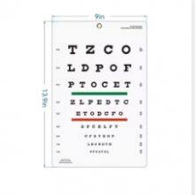 Premium Snellen Eye Chart Wall Chart Plastic Waterproof Snellen Charts for Eye Test Exams 10 Feet 9 X 14 in Eluxe Occluder Plus thumbnail-1