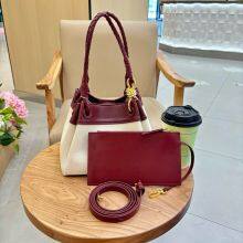 Lafite Splicing Head Layer Chard Basket Bag 2025 New Niche Design French Resort Beach Bag Women's Fashion Hand-held Shoulder Bag thumbnail-4