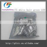 F3 White Hair Green LED