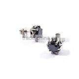 Black Stainless Steel 2 Gram Gold Beautiful Designed Earrings thumbnail-3