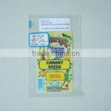 LDPE Canary Package Bag With Printing Flat Canary Pack Bag