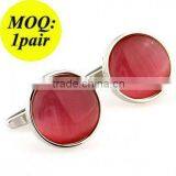 Pink Stone Cuff Links thumbnail-1