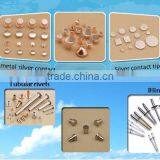 Silver Electrical Temperature Controllers Contact Point/ Cu Button-type Contacts