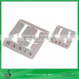 Sinicline Scarf Use Sliver Cut Logo Metal Tag