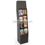 Customized Corrugated Black Cardboard DVD Display Rack, 8 Cells Display Shelf for DVD thumbnail-1