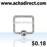 Fashion Jewelry Manufacturer, Stainless Steel Ball Closure Ring, Body Piercing Jewelry, Price Starts From US $0.18 per Piece thumbnail-1