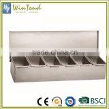 Condiment Dispenser With 4 Compartments Kitchen Stainless Steel Wholesale Spice Containers thumbnail-3