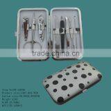Wave Point Manicure Set Nail Clipper Kit in PU Case