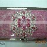 Acrylic Rhinestone With Ruby Business Card Case Cheap Business Card Case Business Name Card Case thumbnail-1