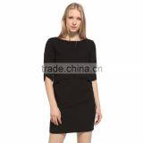 Women's False Fake Two Pieces Wear to Work Party Short Sleeve Dress OEM Type ODM Manufacturer Clothes Factory Guangzhou thumbnail-4