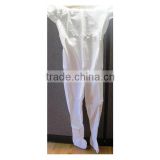 Polyethylene Polypropylene Cleanroom Coveralls ISO Class 6 Rating - Attached Boots Attached Hood Elastic Wrists