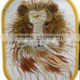 lion embroidery emblem,active animal embroidery emblem