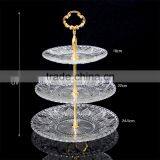 3 Tier Heart Shape Fancy Wedding Glass Snacks Food Serving Trays Cake Stand in Dishes & Plates thumbnail-4