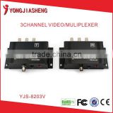 3 channel video multiplexer for cctv system