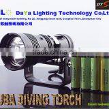 Diving Light ,XML 2 LED 30W,3500LUMEN,PIEZO SWITCH,4PCS LIION BATTERY,RECHARGEABLE,150METERS WATERPROOF.