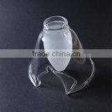 China Supplier Hanging Wall Flower Shape Mouth Blown Pyrex Glass Lamp Shade ,best-selling Home Decoration Glass Lamp Cover thumbnail-3