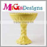 fashion design ceramic yellow food display containers