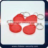 Red Color ISO14443A 1k Keyfob Active Rfid Tag 13.56mhz