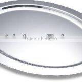 18-10 Stainless Steel Oval Mirror Finish Tray