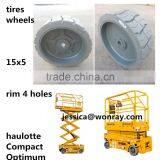 Non Mark Scissor Lift Rims With Tires Wheel 2.00-8 15x5 16x5x12 12x4.5 thumbnail-3