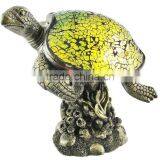Personalized Handmade Color Painted Decorative Mosaic Sea Turtle Accent Lamp thumbnail-1