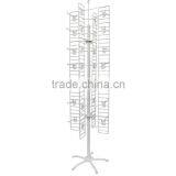 White 4 Sided Metal Floor Display Wall Spinner Rack thumbnail-1