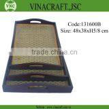 Black Wood Bambo Tray