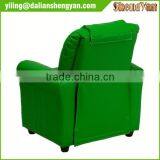 Contemporary Green Vinyl Kids Recliner With Cup Holder and Headrest thumbnail-4