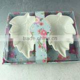 Maple Leaf Porcelain Dinnerware Serving Dishes / Olive Appetizer Serving Bowls thumbnail-3