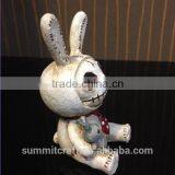 Resin Creepy Geek Style Rabbit Skull Figurine thumbnail-2