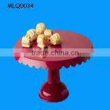 Heliotrope Scallop Wholesale Ceramic Cake Stands thumbnail-1