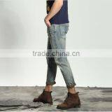 2017 Summer Latest Design Fashion Mid Waist Straight Leg do Old Denim Blue Color Jeans for Male thumbnail-3