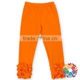 New Arrival 100% Cotton Kids Ruffle Pants Many Colors Ruffle Capri Pants Wholesale Best Prices Ruffle Pants thumbnail-4