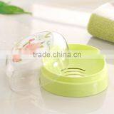 Innovative Design Portable Elliptic Plastic Soap Dish Box With Draining Tray thumbnail-1