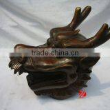 Table Bronze Dragon Head Statue for Home Deocr thumbnail-1