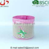 With Computer Embroidered Rabbit Easter Plant Pot Cover Bag thumbnail-1