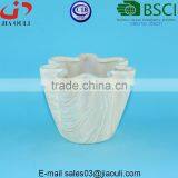 Popular Sales Flower Shape Wooden Design Ceramic Garden Planters thumbnail-2