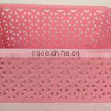Small Size Plastic Laundry Basket Storage Basket Clothing Bastet With Lid thumbnail-4