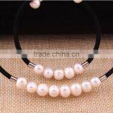10-11 mm White Freshwater Pearl Necklace and Bracelet Sets Wholesale thumbnail-2