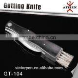 Hot Sale Folding Wooden Handle Mushroom Knife With Brush GT-104 thumbnail-1