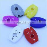 High Quality 3 Buttons With Hole Silicone Car Key Cover Case for Mercedes-benz Remote Keys in Stock thumbnail-1