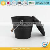 Iron Powder Coating Coal Hod Bucket Metal Ash Bucket With Lid thumbnail-3